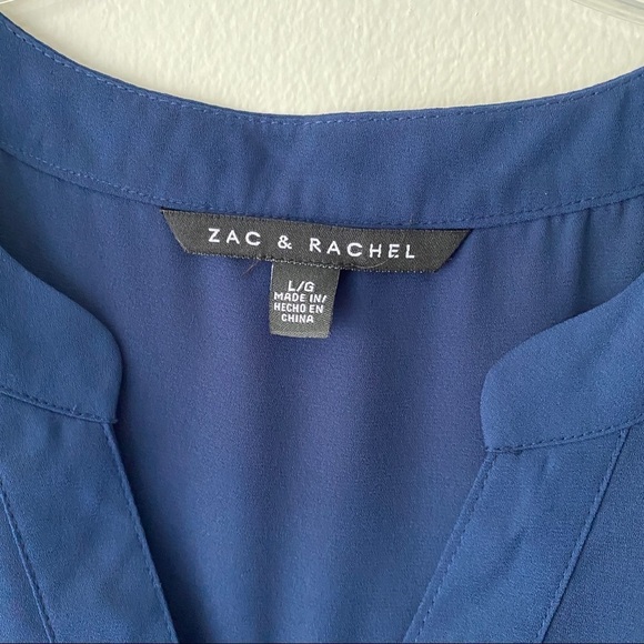 zac & rachel Navy Blue sleeveless top size L - Picture 3 of 6